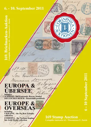 Titelseite: 169. Auktion – EUROPA - ÜBERSEE - SCHWEIZ