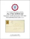 Titelseite: 219. Auktion – Altschweiz Sammlung Jack Luder (Teil 2) Kantonal und Bundesmarken 1843 - 1863